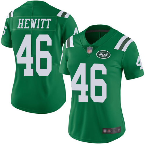 New York Jets Limited Green Women Neville Hewitt Jersey NFL Football #46 Rush Vapor Untouchable